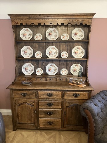 Oak welsh dresser solid wood - oak,