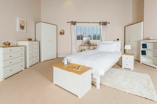 Colorado white and oak bedroom - oak,