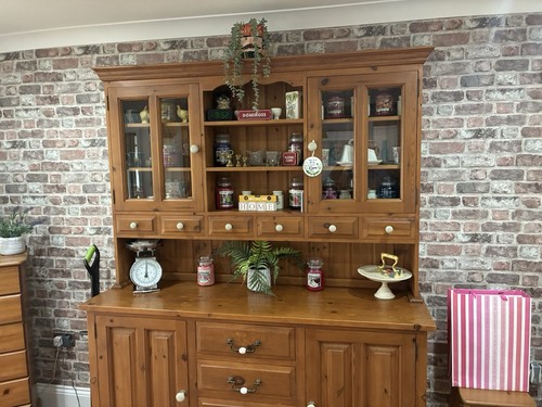 Welsh pine dresser - dresser, open
